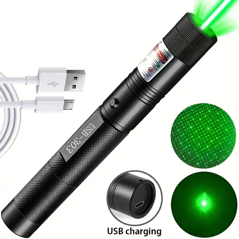 Usb Oplaadbare Laser Licht, Geschikt Voor Outdoor Jagen, Wandelen, Kamperen, Lange Afstand Laserstraal, Groene Laser Zaklamp