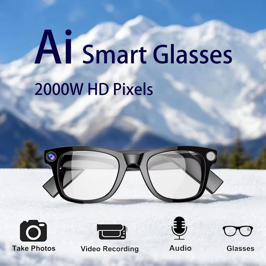 

New HD Smart Glasses 20 megapixel photos and videos Long battery life Magnetic fast charging Anti-shake Bluetooth support
