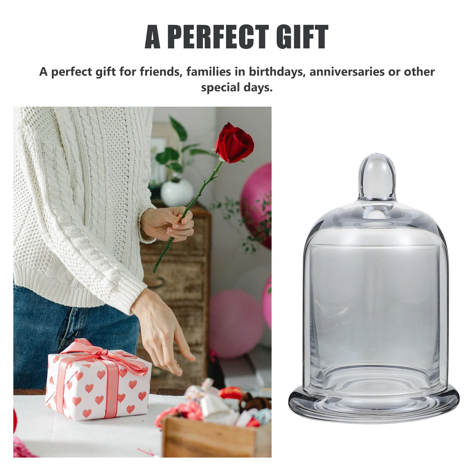 1 Zestaw Przezroczystych Pojemników Szklanych Idealnych do Dekoracji Domu, Romantycznej Atmosfery, Imprezy, Prezentów