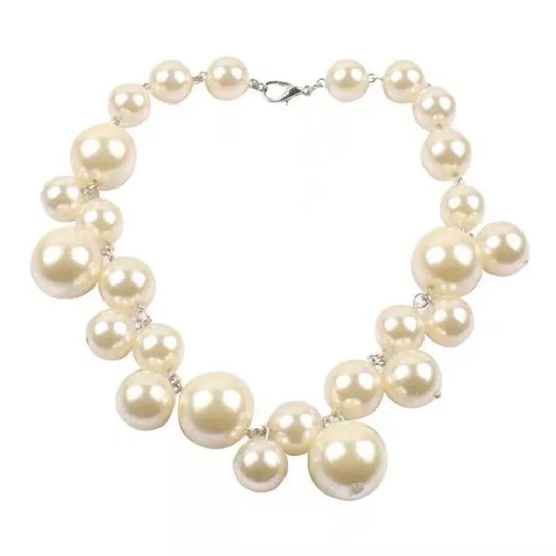 French Vintage Baroque Pearls Collarbone Chain Necklace Elegant Female Fashion Simple Choker Women\'s Jewelry Accessories 2022New