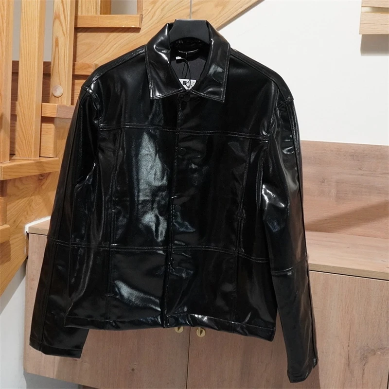 

Women Fashion 2025 Fall / Autumn Pu Leather Jacket Female Coat And Outerwear