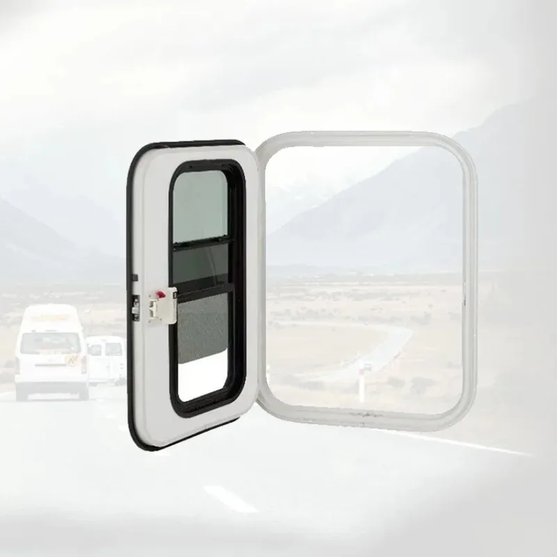 رؤية أفضل 620 × 1100 مم باب مقطورة على شكل دمعة RV مع نافذة عرض كبيرة وباب Rv