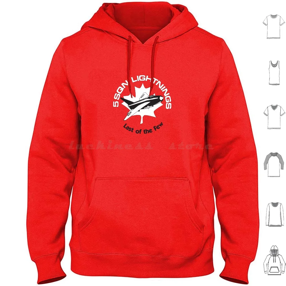 

5 Squadron Lightning 'Last Of The Few' Hoodies Long Sleeve Raf English Electric Royal Air Force Jet Fighter Warbird