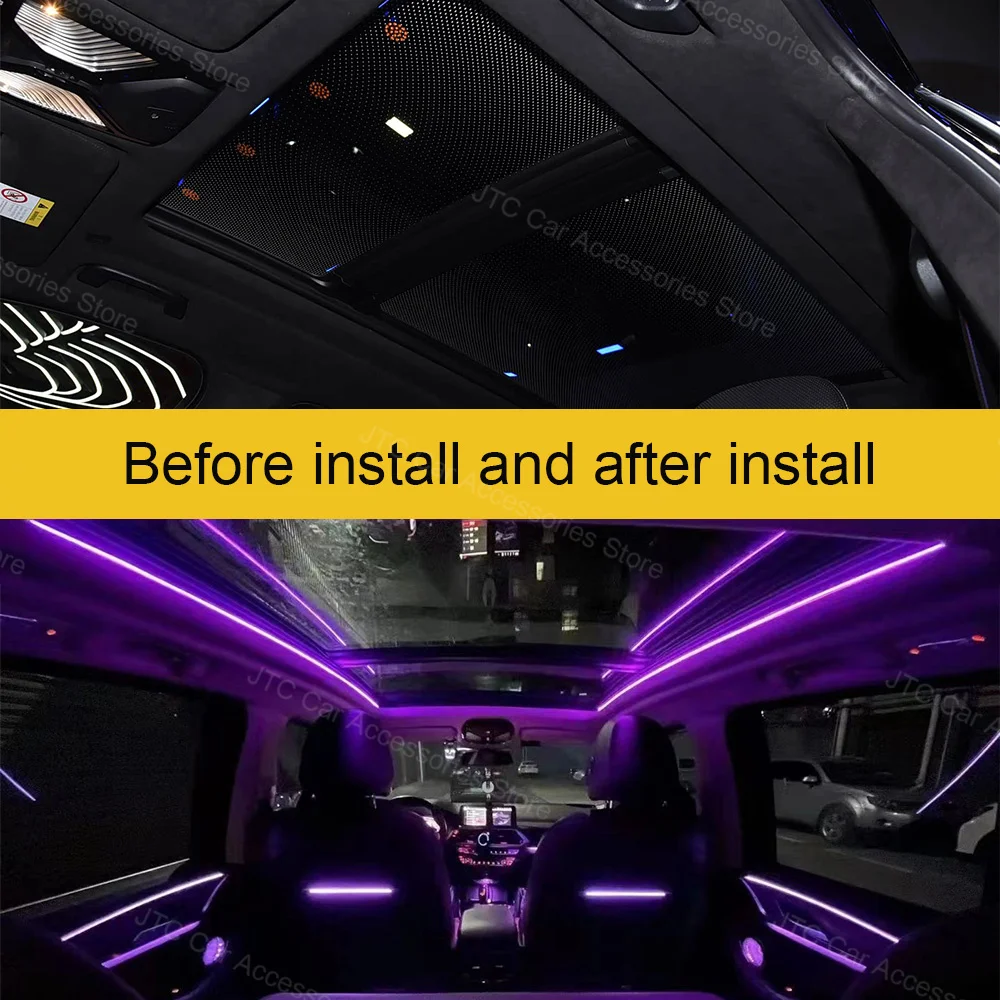 LED Panoramic Sunroof Ambient Light For BMW 3 4 5 7 series G20 G30 X3 X4 X5 X6 X7 G class Car Roof Skylight Interior Mouldings