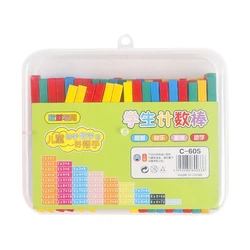 2024 New 100 Pcs Colorful Plastic Counting Sticks Mathematics Montessori Teaching Aids Counting Rod Kids Preschool Math Learning