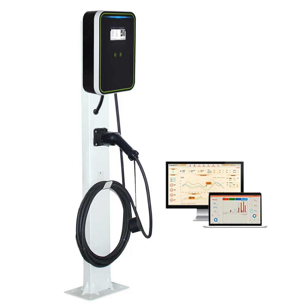 New 16A 32A Home EVSE Wallbox 22kW Solar Power EV Charger Type 2 GB Interface Standard IP55 Protection OCPP 1.6