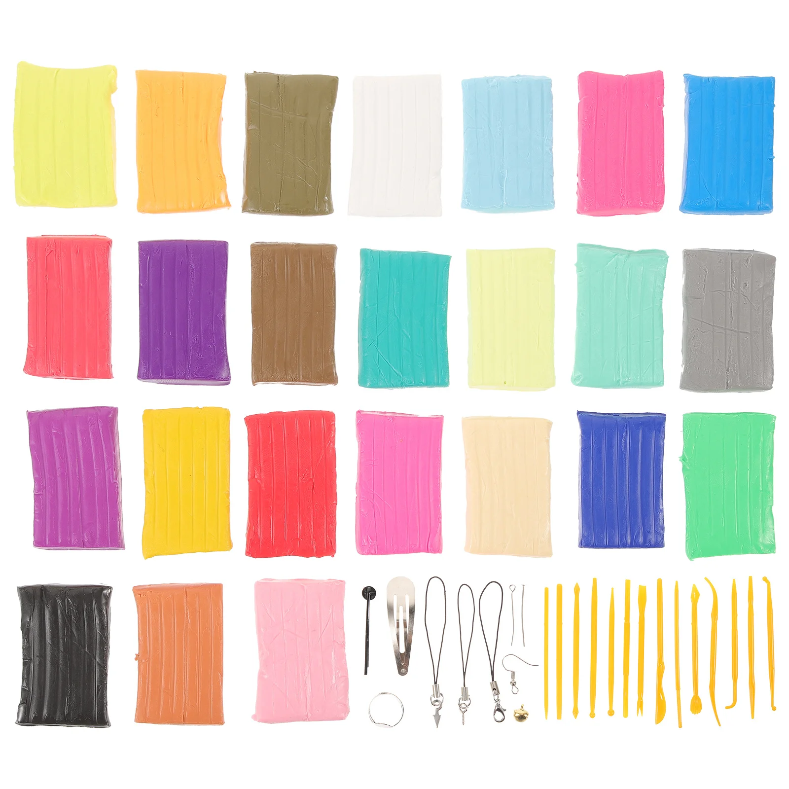 1 conjunto de kit de artesanato de argila diy com argila de polímero e ferramentas de escultura para projetos de modelagem de assar no forno conjunto de escultura colorida para brincos