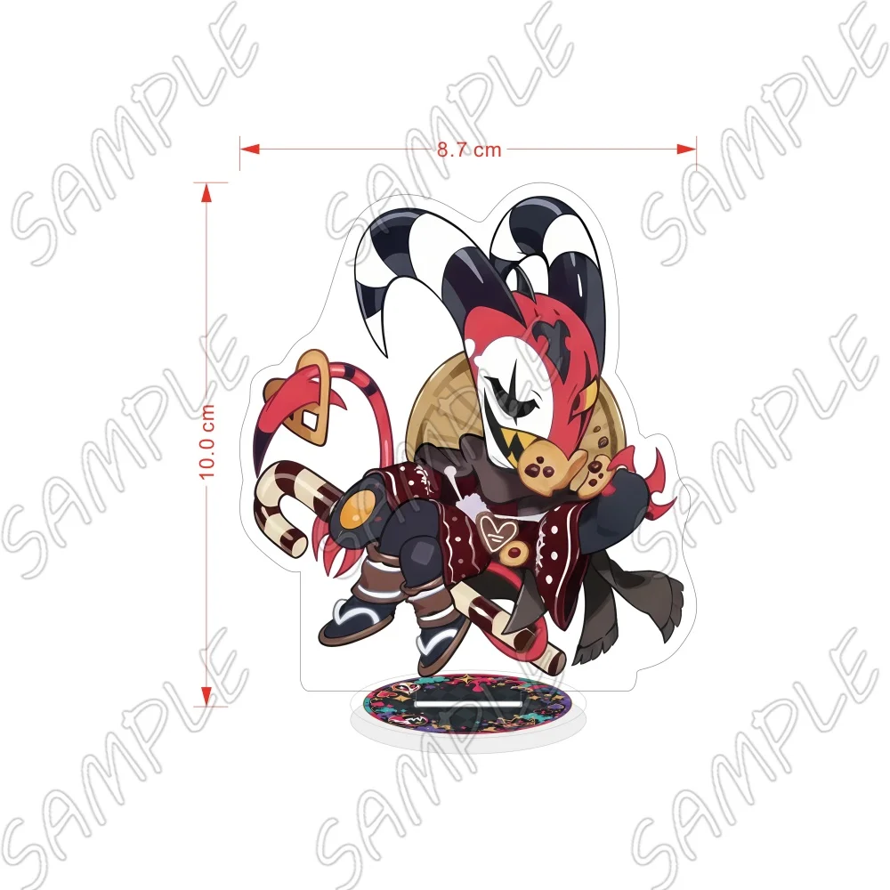Anime Helluva Boss Acrylic Stand Keychain 10CM Q Version Loona Stolas Blitzo Cartoon Character Ornament Fans Collection