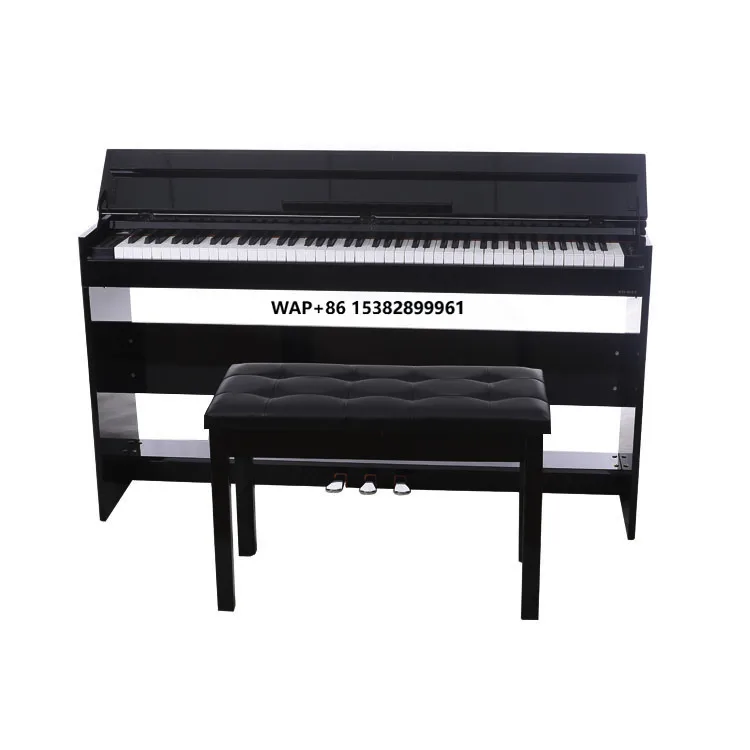 

High Quality Digital Upright Piano 88 Keys Weighted Hammer Iron Solid Wood Soundboard 600 Rhythms
