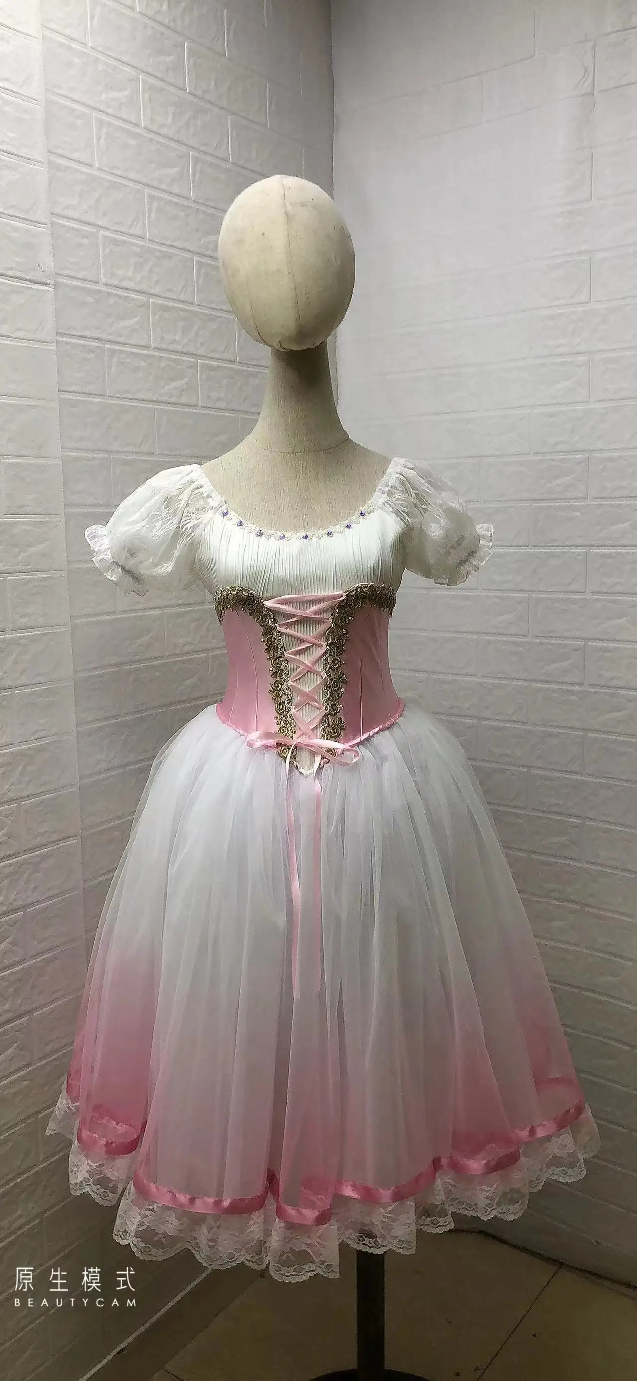 

New Professional Custom Size Kids Girls Women Adults Peasant Performance Wear Costumes Long Salmon Pink Romantic Tutu Dress