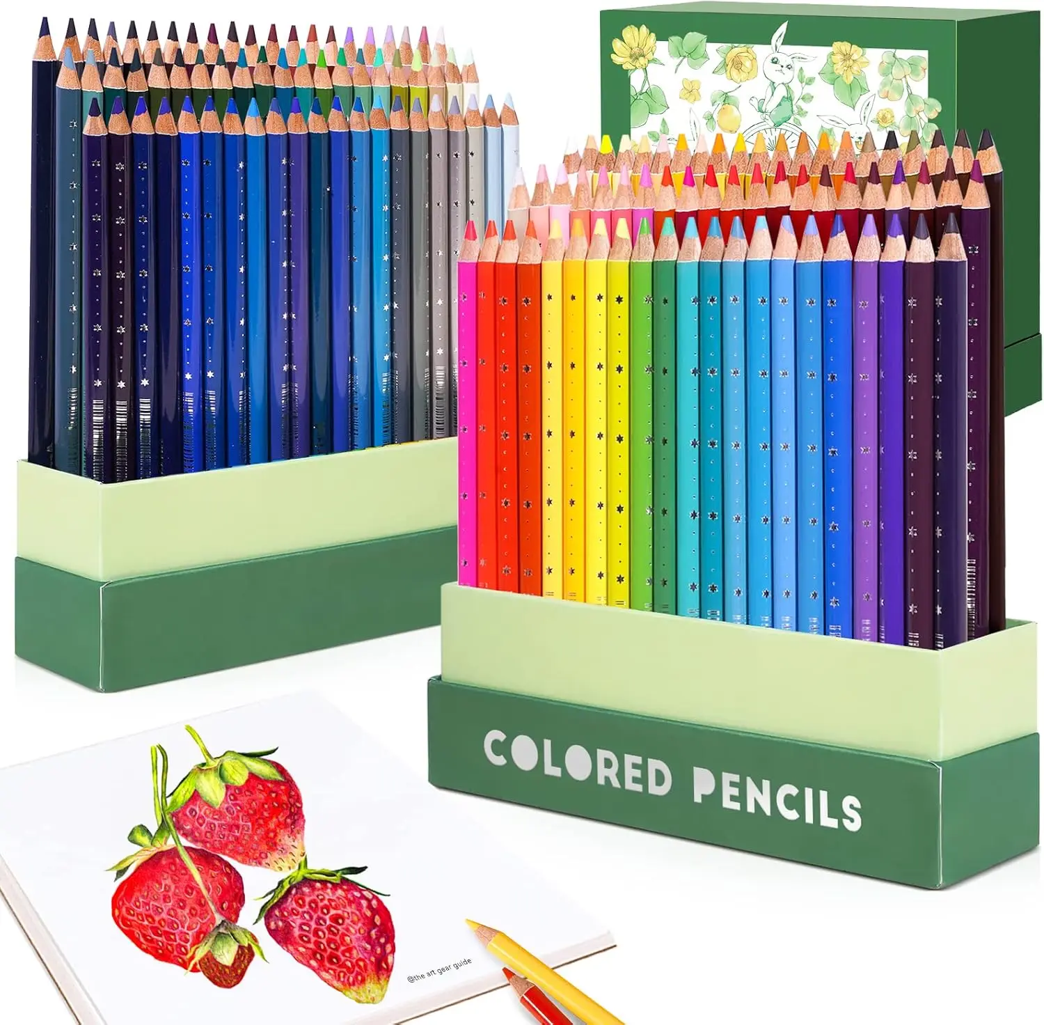 

126 Soft Core Colored Pencils for Adult Drawing, Blending, Shading & Sketching - Art Supplies for Artists and Beginners