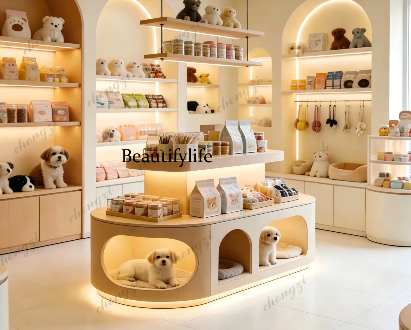 Pet Shop Arc Zhongdao Platform Cat and Dog Food Display Table Arch Water Table Customization Showcase Booth