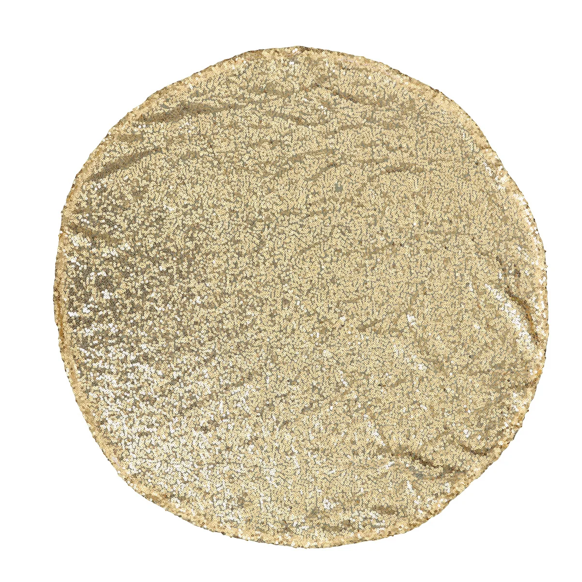 

Sequin Tablecloth Round Golden Shiny Table Cover for Wedding Bridal Shower Prom Celebration Elegant Glitz Sparkle Pattern Stain