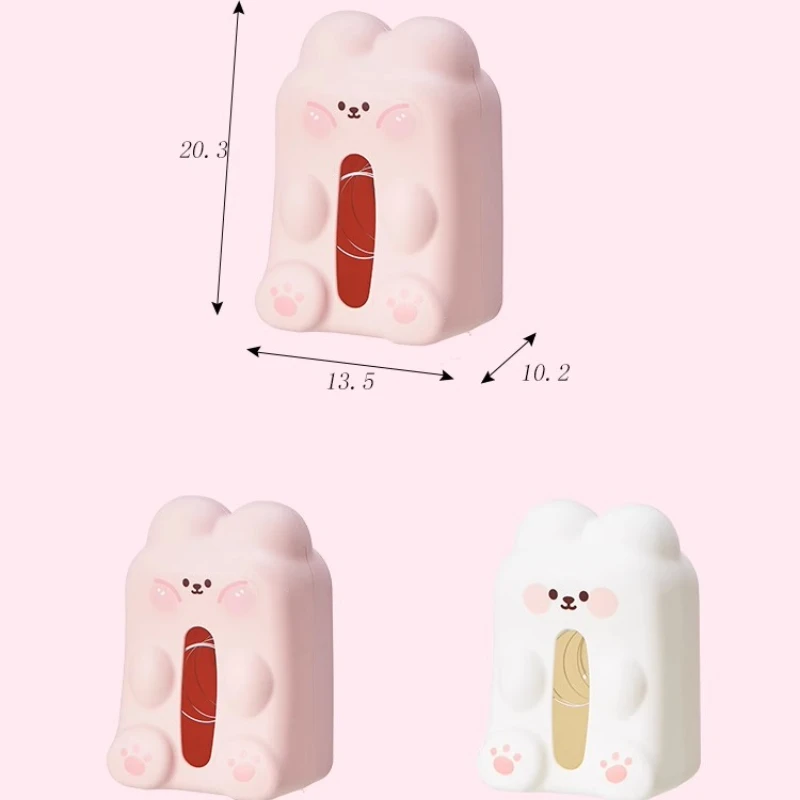 Cute Bunny Living Room Coffee Table Tissue Box Organizer Desktop Paper Box Dormitory Kawaii Bathroom Wall Mounted Tissue Box