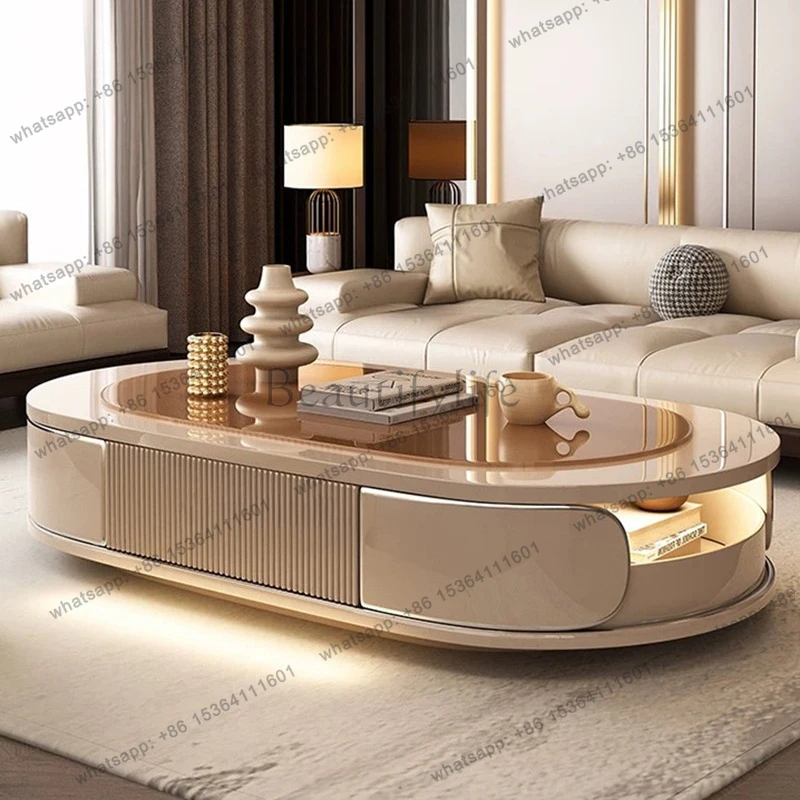 

Minimalist Creative Coffee Table Nordic Luxury Living Room Designer's High-End Tea Table Storage Home Furniture Escritorios FYCT