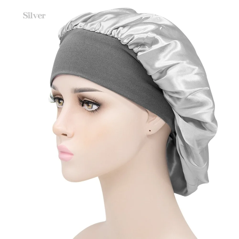 Fashion Elastic Sleep Cap Adjustable Breathable Head Wrap Head Cover for Men Women