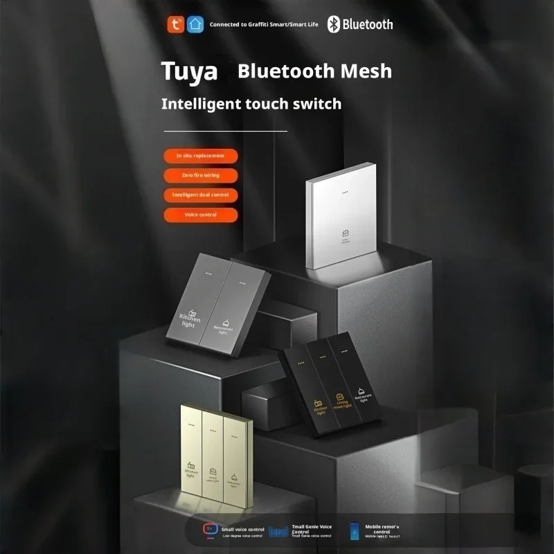 Tuya Bluetooth maille commutateur intelligent App télécommande commande vocale aucun réseau requis hôtel maison zéro feu édition commutateur intelligent