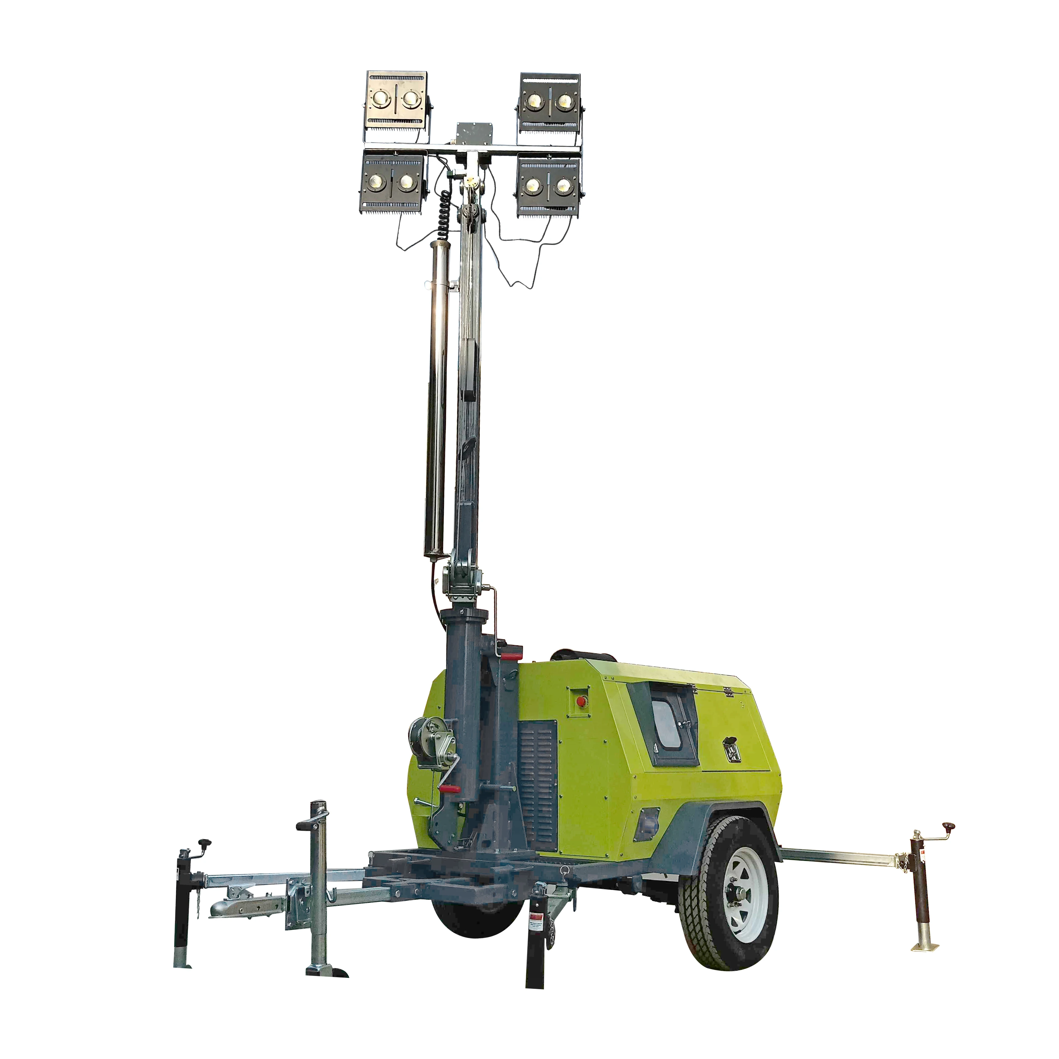 8M Hydraulic Lighting Tower Generator Engine Portable Light Tower