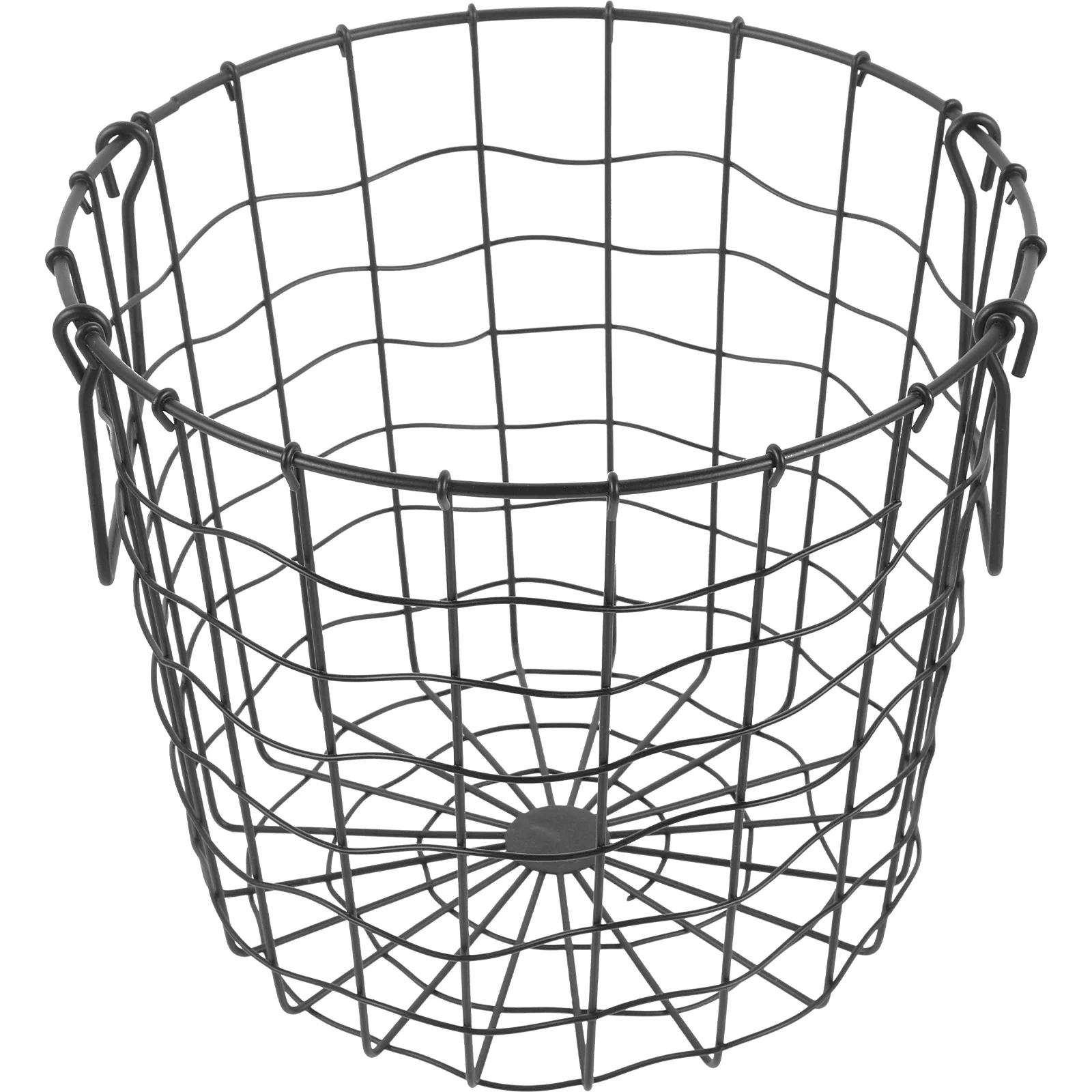 Firewood Holder Country Round Iron Storage Basket Outdoor (black) Fireplace Carrier Baskets