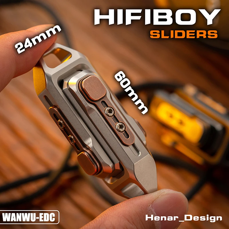 WANWU EDC HIFIBOY Push Slider Magnetic Double Push Egg Fidget Stress Relief Metal Toy Original