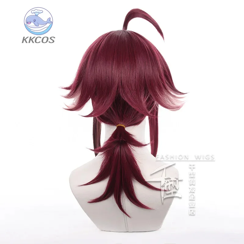 Anime shikanoin heizou cosplay perucas genshin cos 50cm longo rabo de cavalo cabelo sintético festa de halloween