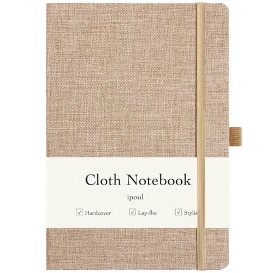 Hardcover Notebook, Lined Journal, Pink, Linen, A5 Cover, 8x6, Lay Flat, Journaling Notebook, Journal for Women, Writing, Offic