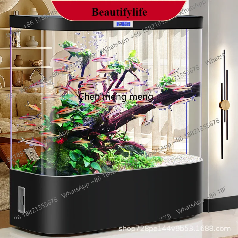 

G153 No water change automatic filter cycle medium and large living room household floor air goldfish tank aquarium