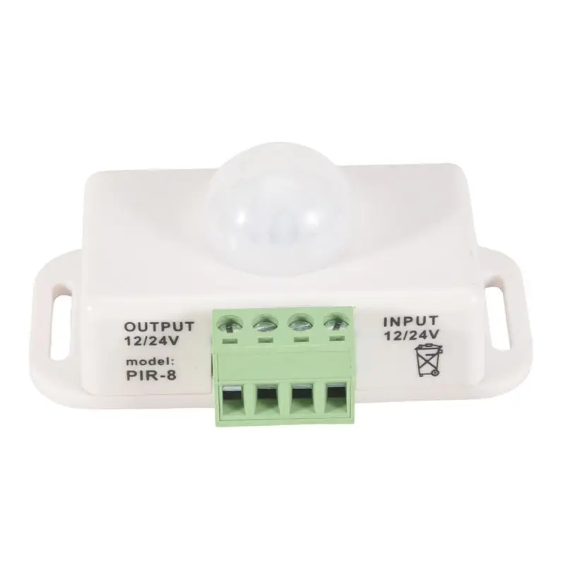 ABZZ-PIR Infrared Motion Sensor Detector, DC 12V-24V Strip Light Motion Sensor Switch, For Cupboard Cabinet Stairs Kitchen