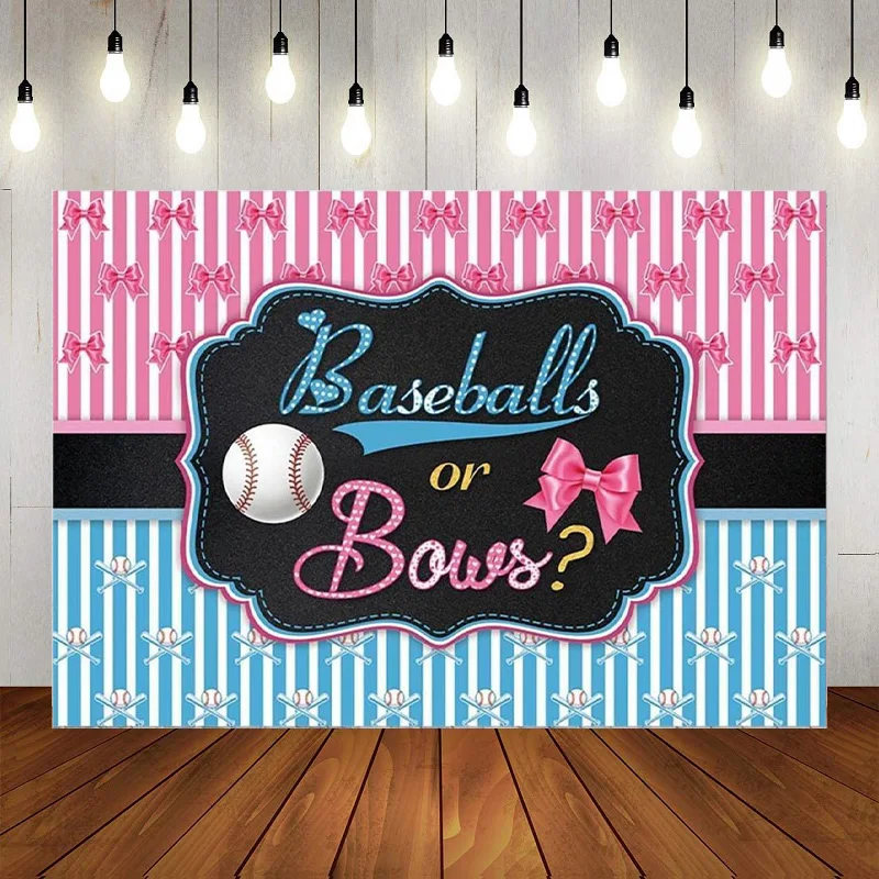 Gender Reveal Backdrop Pink or Blue He or She Boy or Girl Photography Background Surprise Party Decorations Banner Photo  Props