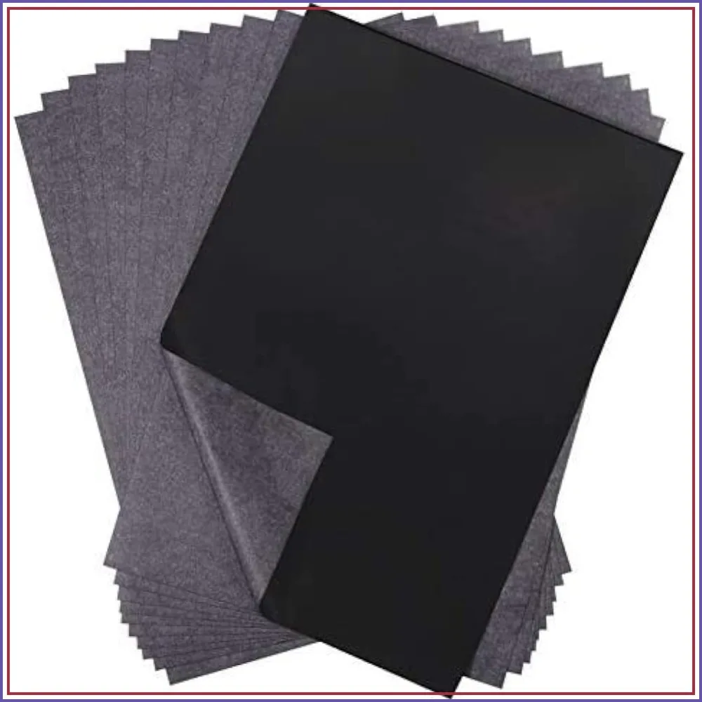 100 Sheets Black Carbon Transfer Paper 9x13 Inches for Wood, Canvas, Paper Art Surfaces