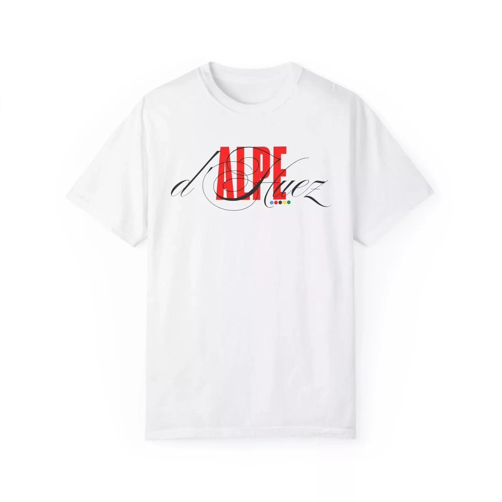 2024 جولة دي فرنسا الشهيرة الدراجات تسلق جبال الألب D'HUEZ تي شيرت دراجة نارية كبيرة الحجم الرجال النساء للجنسين الموضة الكلاسيكية كبيرة الحجم المحملة