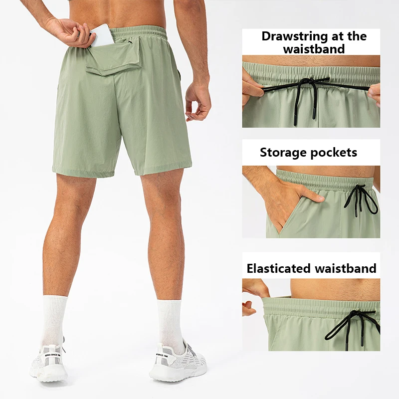 Pantalones cortos sueltos para correr para hombre, pantalones de gimnasio, ligeros, transpirables, pantalones de chándal casuales de secado rápido, a la moda y versátiles