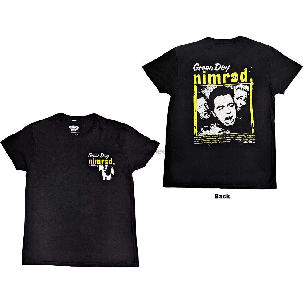 Green Day. - Nimrod Breastprint with Back Print - Black T-shirt