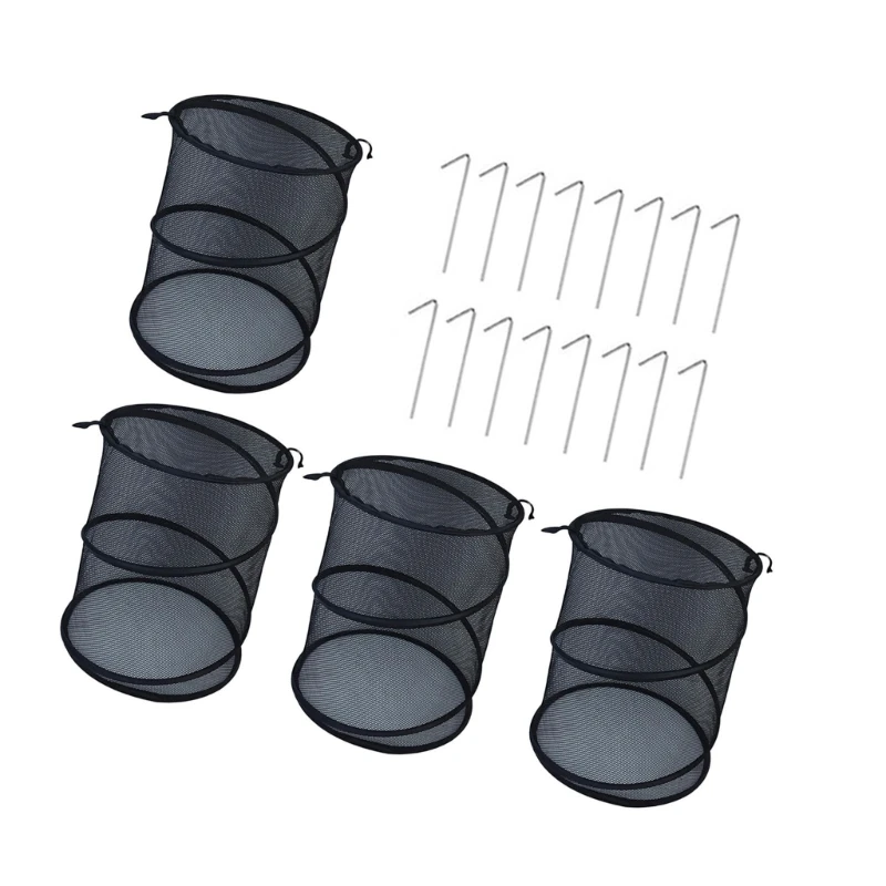 Animal Resistant Plant Enclosures Foldable Mesh Protectors with Anchoring Pegs D2RD