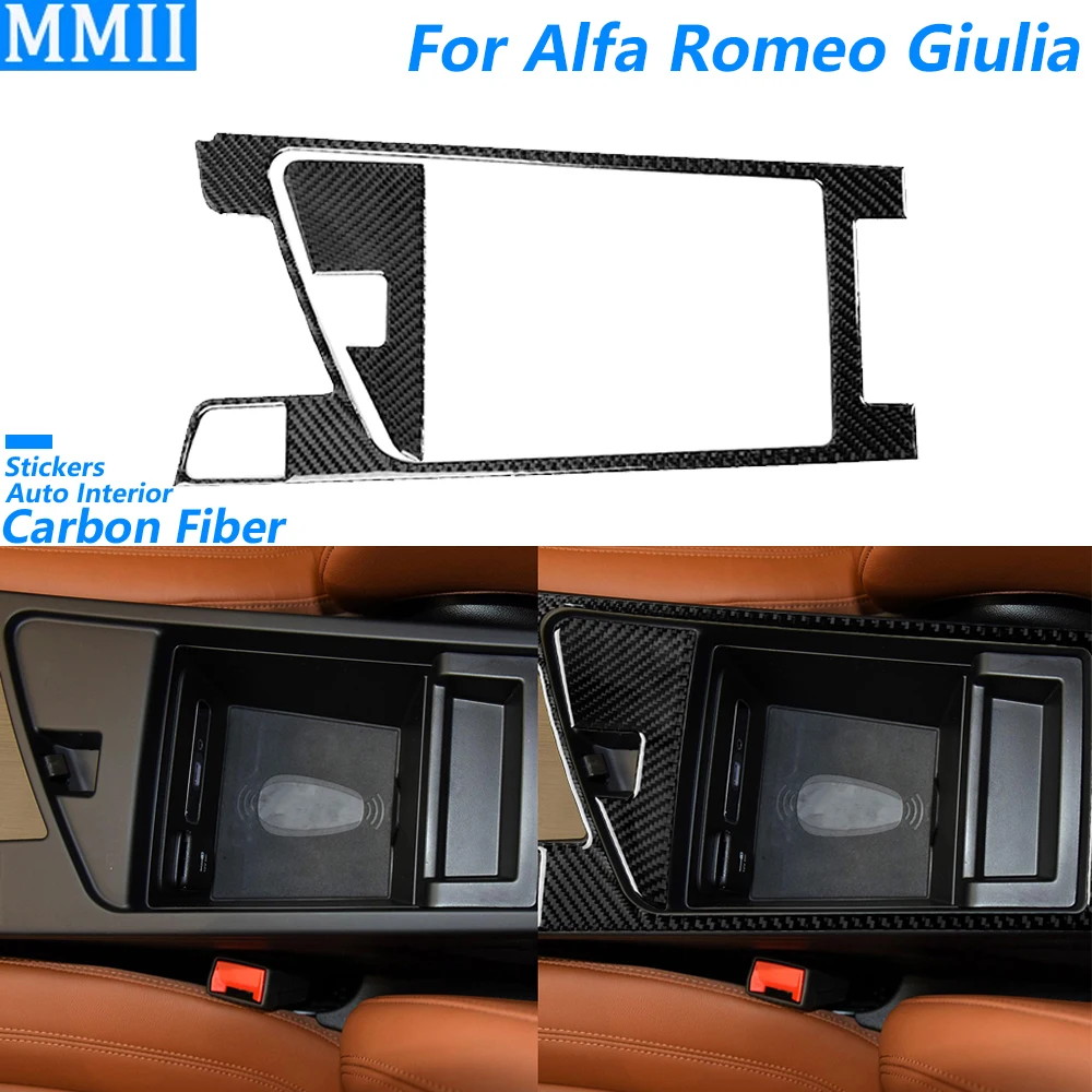 

Для Alfa Romeo Giulia 2017-2019 углеродное волокно, центральный подлокотник, панель, накладка, автомобильные аксессуары, наклейка для украшения интерьера