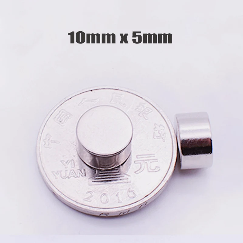 10Pcs 10x5 mm Neodymium Magnets Standard Size N35 Permanent NdFeB Super Strong Powerful Magnetic Magnet Disc 10*5 mm Imanes