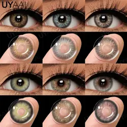 UYAAI 1 Pair Color Contact Lenses for Eyes Cosmetics Blue Contact Lenses Brown High Quality Natural Contact Lenses Gray Lenses