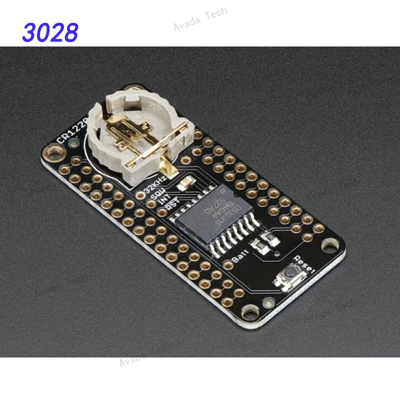 Avada Tech 3028 Clock and Timer Development Tool DS3231 Precision RTC FeatherWing - RTC Add on For Feather Boards