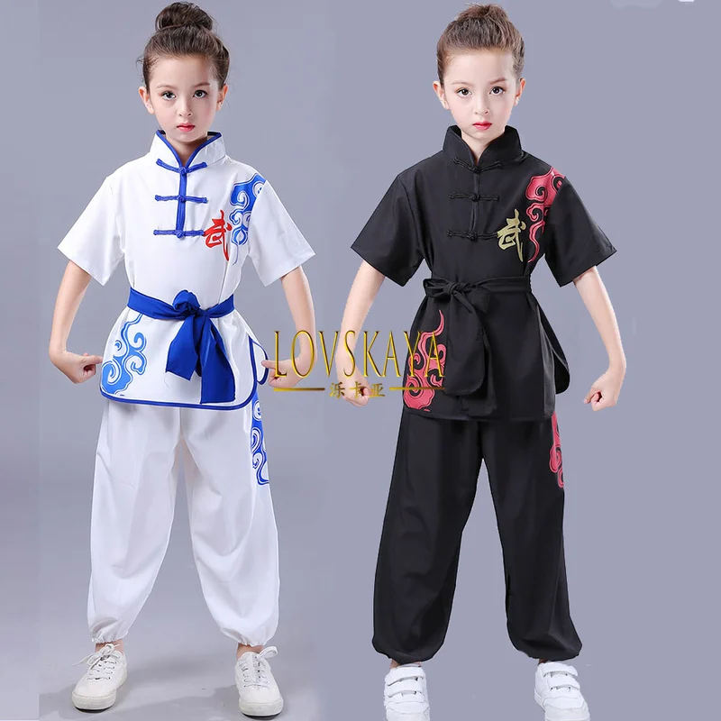 Uniforme Wushu chinês tradicional para crianças, roupas Kung Fu, roupas de artes marciais, traje Changquan para menina e menino