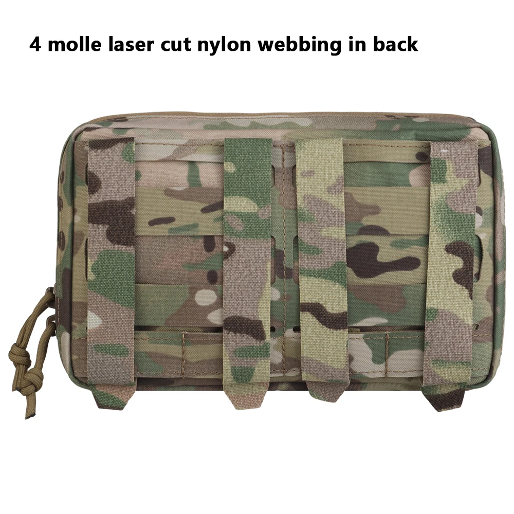 Tactical MOLLE Utility Pouch MOLLE Front Admin GP Pouch Zipper Closure Internal Elastic Retainer Hunting ARC Vest Accessories