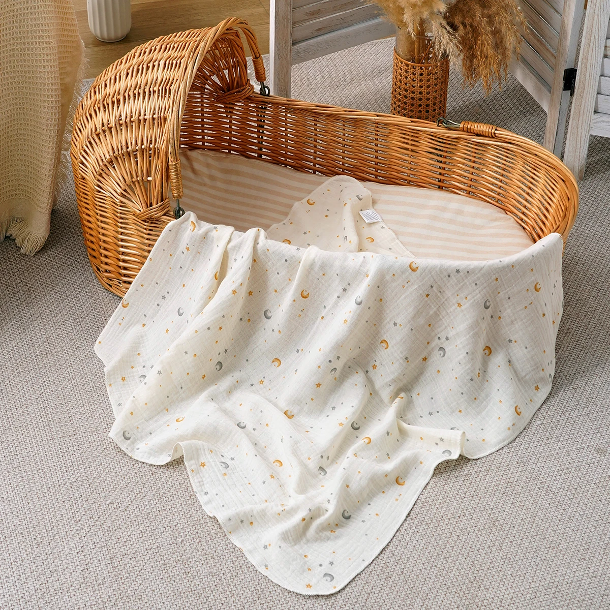 جديد 100% القطن تنفس الوليد التفاف الطفل الشاش قماط بطانية الرضع منشفة استحمام حجم 80x80 سنتيمتر #1