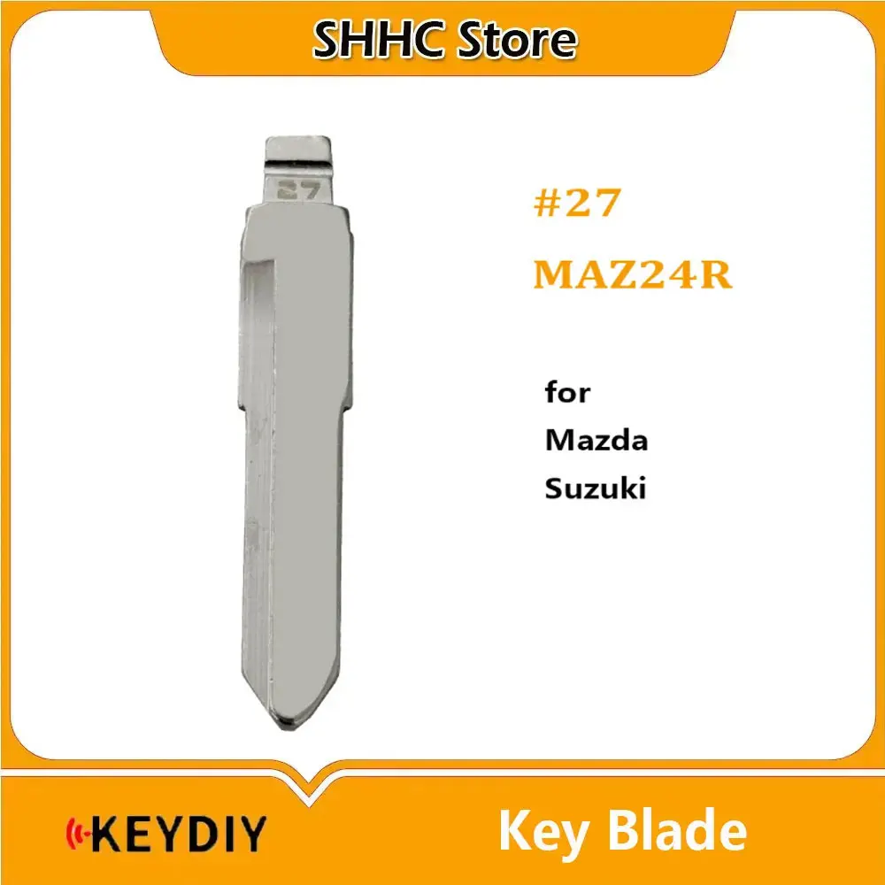 10pcs 27# MAZ24R Metal Uncut Blank Flip Remote Key Blade for Mazda M3 M5 M6 Car Key Blade for Keydiy KD Xhorse VVDI JMD