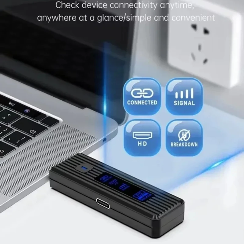 1080P 50M لاسلكي HDMI-متوافق مع جهاز إرسال واستقبال الفيديو موسع محول جهاز استقبال للتليفزيون دونغل للكاميرا والكمبيوتر المحمول لمراقبة