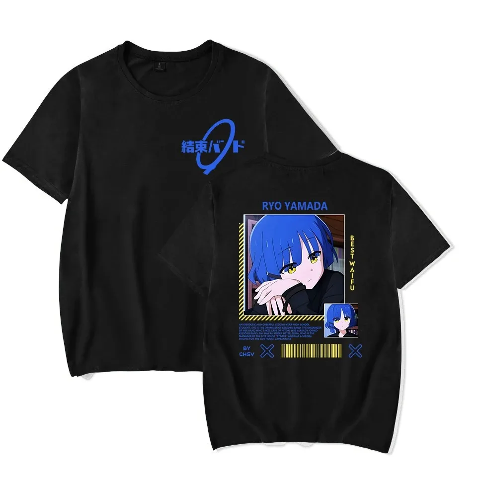 Comfortable Hip Hop Pattern Short Sleeve T-Shirt Classic Special Edition Bocchi The Rock Gotou Hitori Manga Anime T-Shirt Top