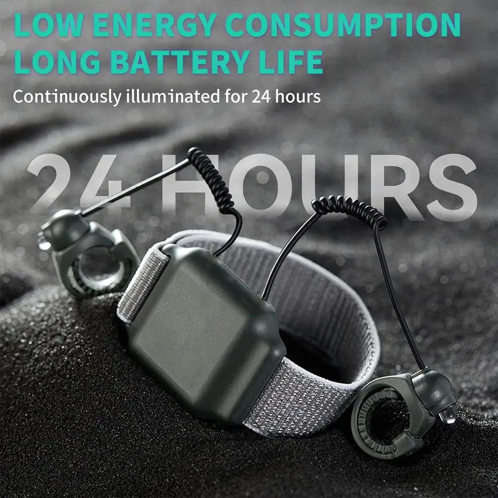 Hands Free Rechargeable LED Flashlight Ring Wrist Light Type C Finger Torch for Auto Repair Fishing Camping Running Gifts Men
