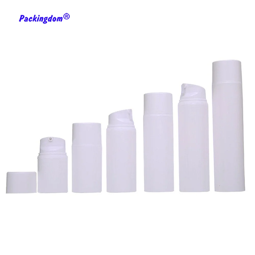 

10pcs Airless Pump Bottles Milky White Cosmetics Container Vacuum Empty Lotion Bottle Plastic 30ml 50ml 80ml 100ml 120ml 150ml