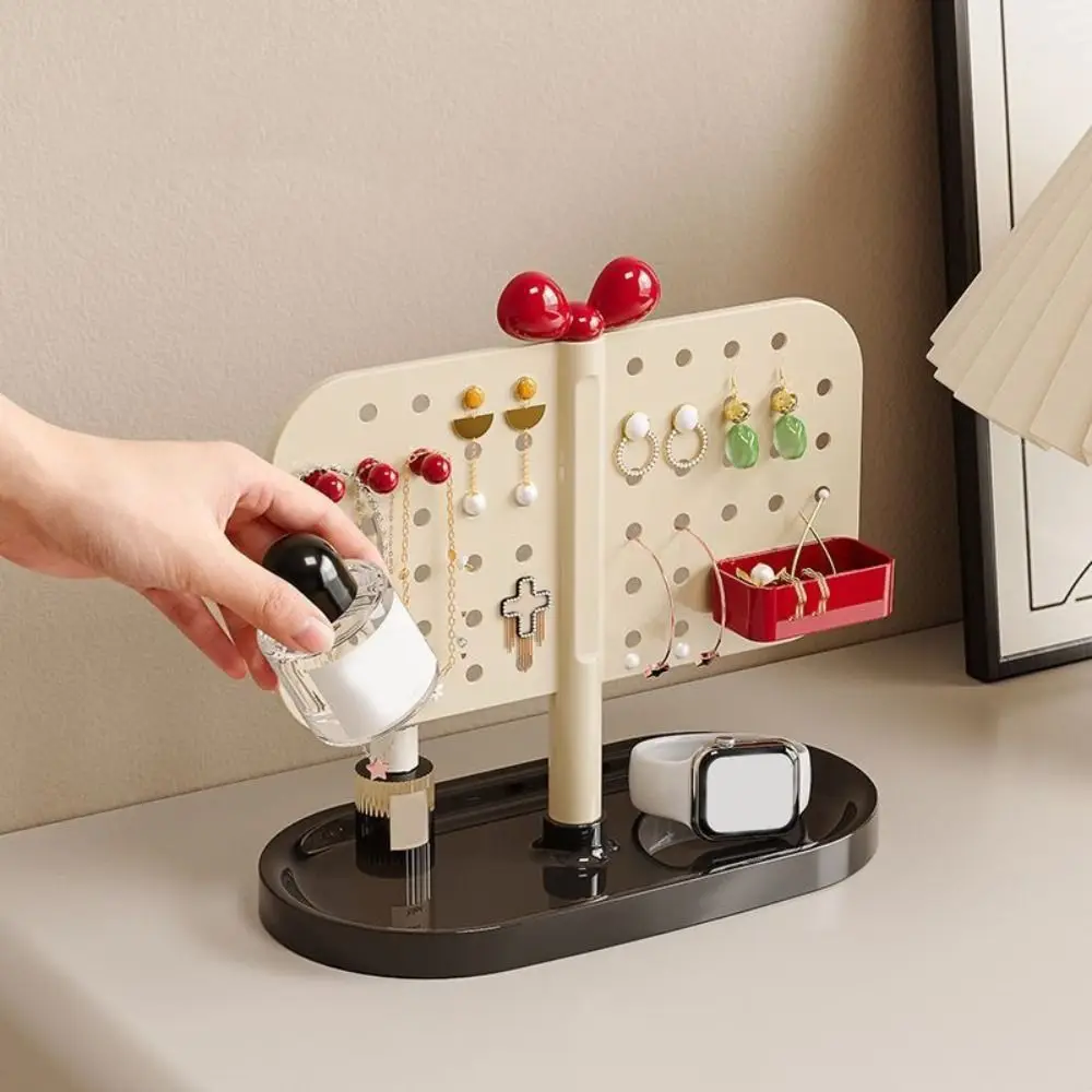 

Multifunctional Perforated Board Storage Rack DIY Removable Tray Pegboard Organizer Adjustable Countertop Decoration