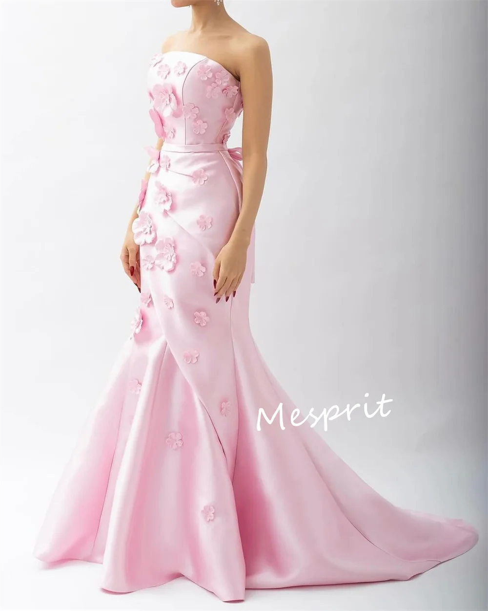 Customized Exquisite Applique Trumpet Strapless Long Dresses Bespoke Occasion Dresses Fashion Sizes Available