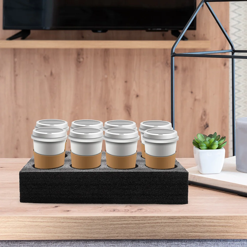 

3 Pcs Cup Tray for Milk Tea Drink Holder Carrier Trays Takeout Packing Coffee Disposable Beverage Black Outdoor St Safe
