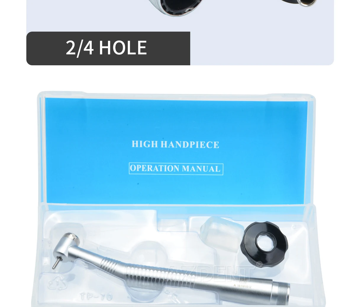 AZDENT Dental High Speed Handstück Standard Kopf Push Button Single Way Spray Zahnmedizin Medizinische Turbine Handstück – Detail 10